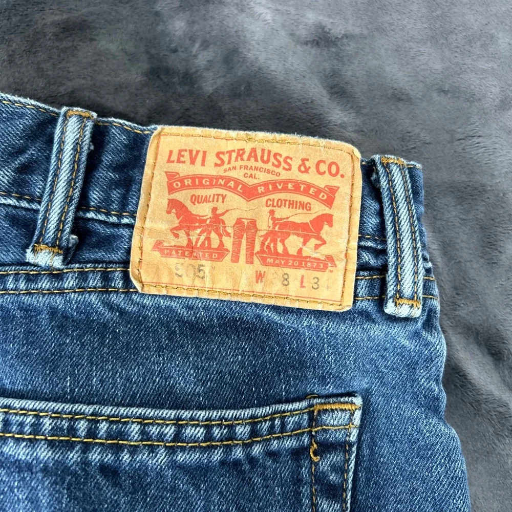 Levi's 505 Regular Fit Jeans Mens 38x34 Blue Medium Wash Straight Leg Denim